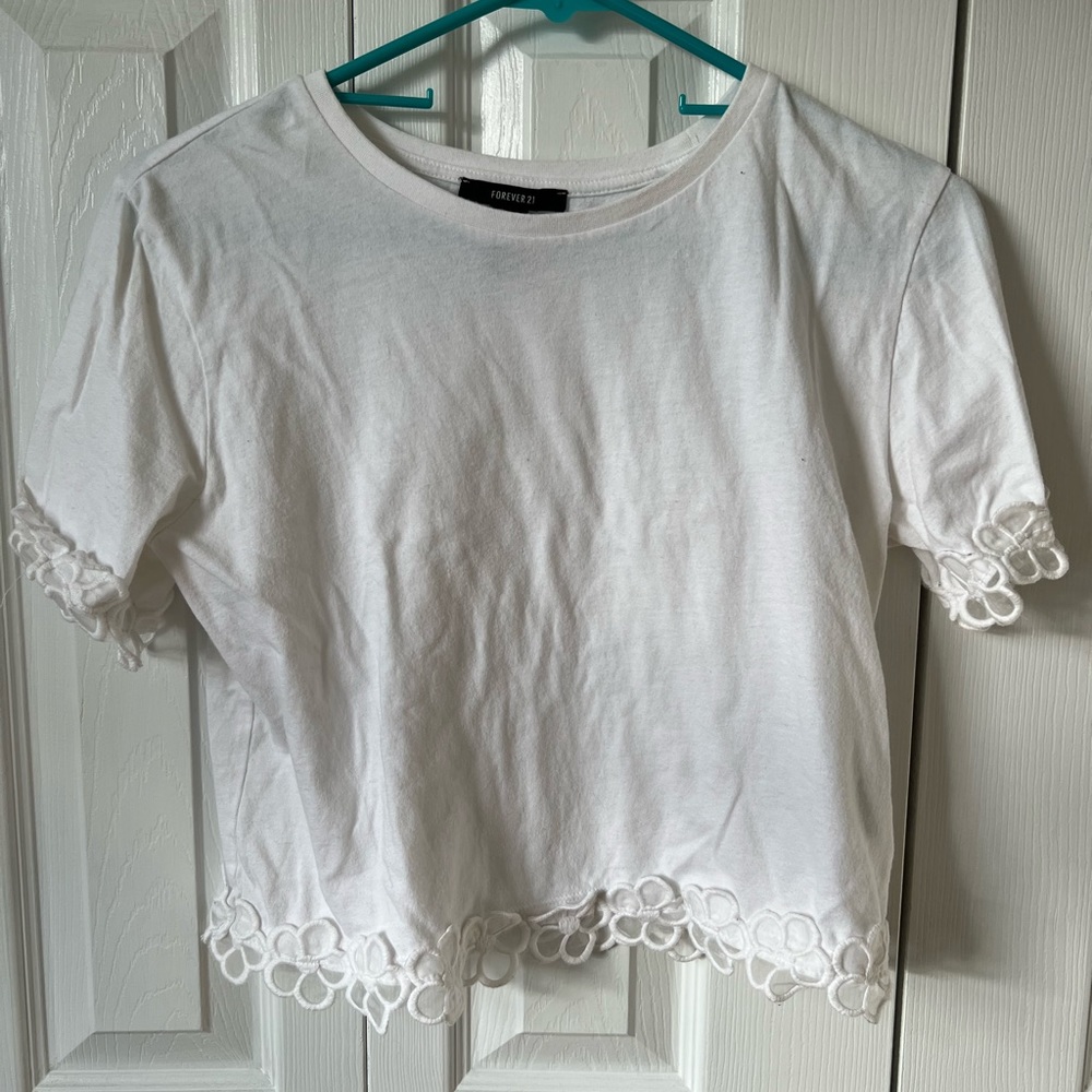 White Floral Tee